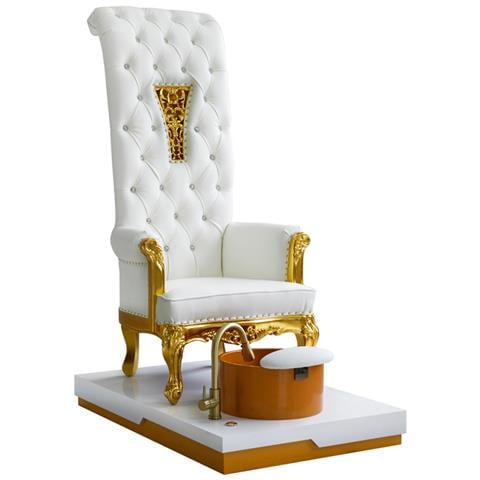 Sedia Cosmetica Classico Con Massaggio Per Pedicure Piedi Per Salone Spa Bianco - Foto 1