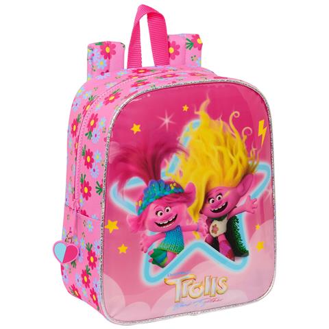 Zaino Per Bambini Trolls Rosa 22 X 27 X 10 Cm - Foto 1