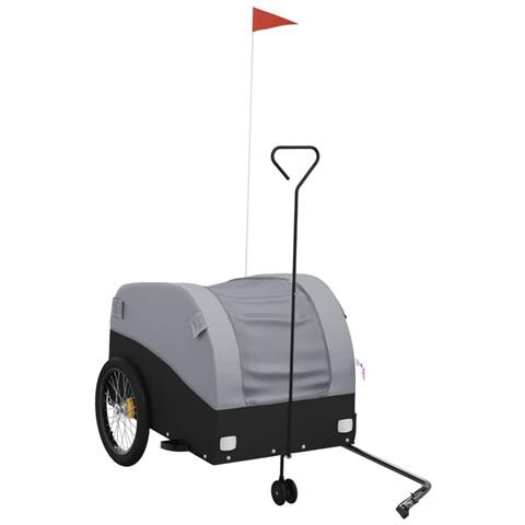 Rimorchio Da Bici Nero E Grigio 45 Kg In Ferro - Foto 1