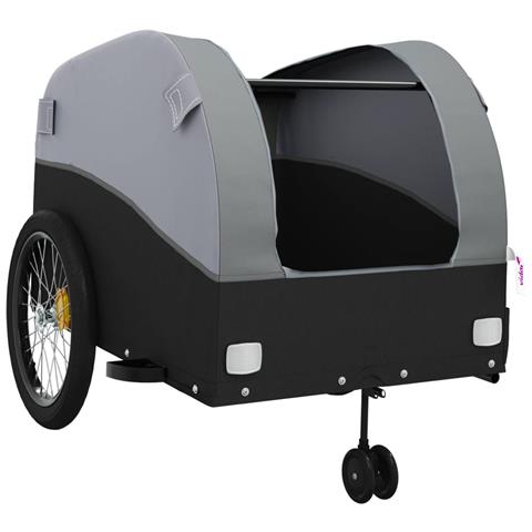 Rimorchio Da Bici Nero E Grigio 45 Kg In Ferro - Foto 2