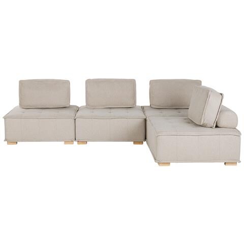 4 Posti Tibro Tessuto Beige Chiaro Lato Destro - Foto 7