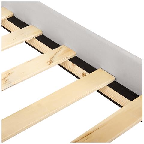 Letto Singolo Velluto Grigio 90 X 200 Cm Teenie - Foto 2