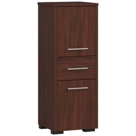 Mobile da Bagno FIN, 2 ante e 1 cassetto, 30x30x85 cm, Colore Weng? - Foto 1