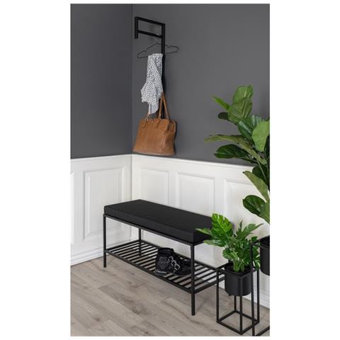 Appendiabiti Da Parete Trento - Nero - Metallo - 30x3x82 Cm - Foto 6