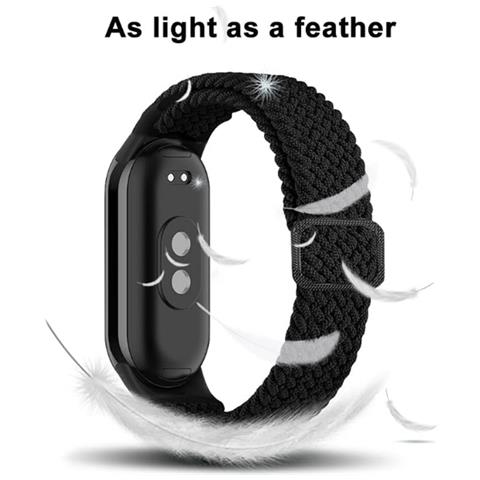 Cinturino Xiaomi Band 8 Active - Nylon Traspirante Black - Foto 2