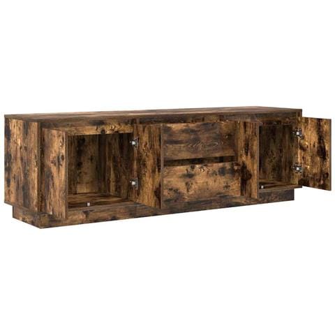 Mobile Porta TV con Luci LED Rovere Fumo 160,5x41x50 cm - Foto 10