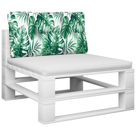 Cuscino Per Pallet Con Motivo A Foglie 80x40x12 Cm In Tessuto - Foto 3