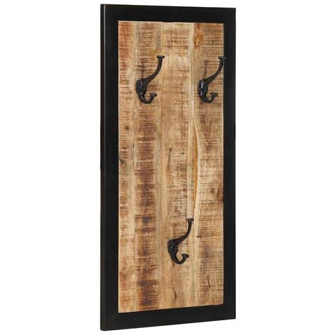 Appendiabiti 40x2x80 Cm In Legno Massello Grezzo Di Mango - Foto 1