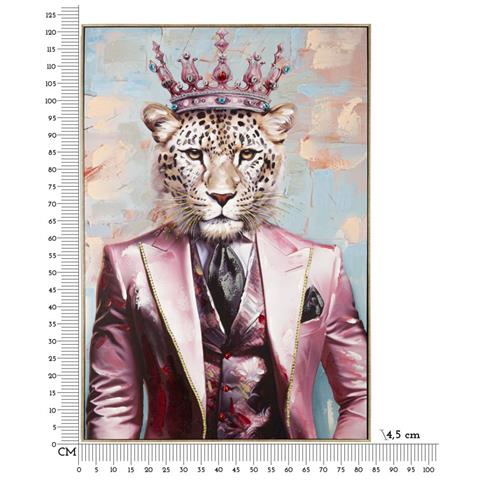 Stampa Su Tela Leone 1 - Multicolore - Legno - 82x4,5x122 Cm - Foto 7