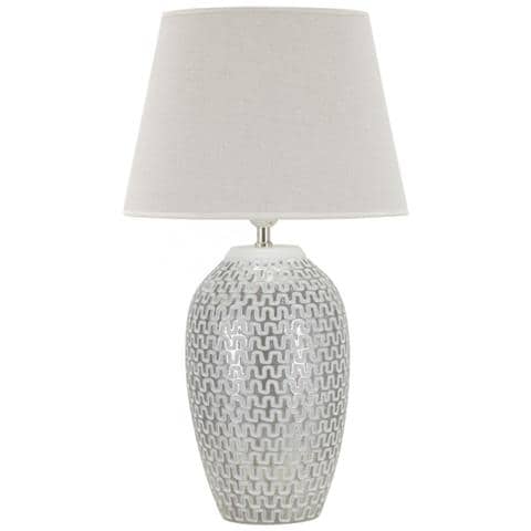 Lampada Da Tavolo Mf160 - Bianco - Poliresina - 35x35x65 Cm - Foto 1