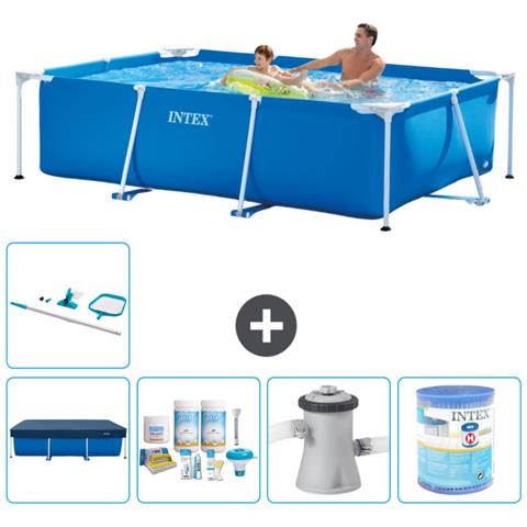 Piscina Fuori Terra - Rettangolo - 260x160x65 Cm - Blu - Include Accessori Coordinati A72 - Foto 1