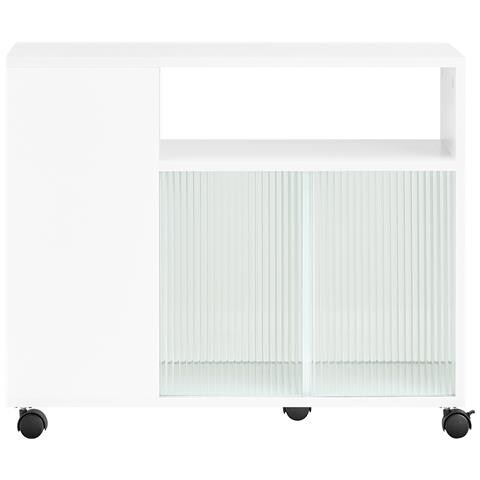 Sobuy Tavolino Con Ruote 75x35x61cm Fbt142-w - Foto 1