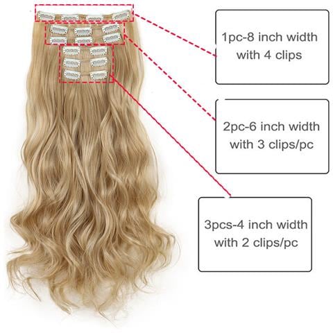 Extension Per Capelli Ricci Con 16 Clip, 6 Pezzi, Castano Scuro - Foto 3