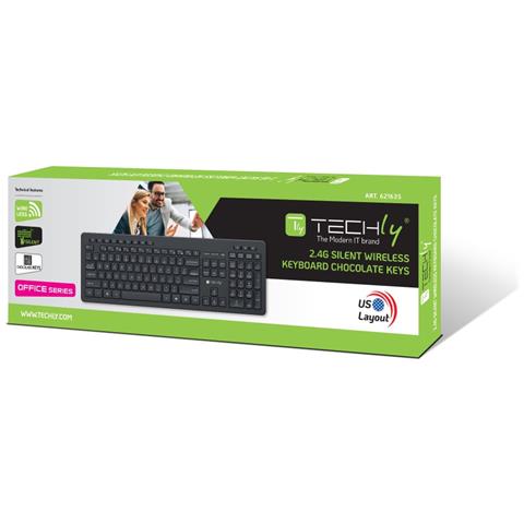 ICTWC006-US tastiera Casa /ufficio RF Wireless QWERTY Inglese US Nero - Foto 2