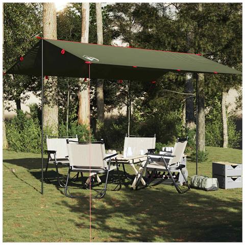 Telone da Campeggio Verde Oliva 406x306 cm Impermeabile - Foto 1