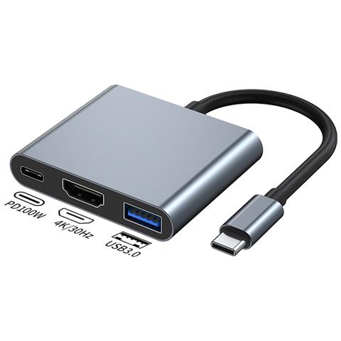 Hub Usb-c 4k30hz Di Alta Qualità Con Ricarica Pd Da 100w - Foto 3