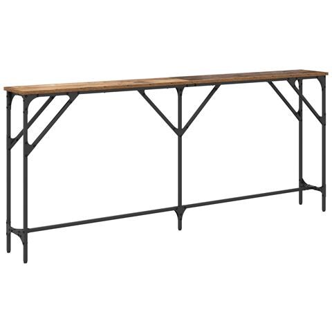Tavolo Consolle Legno Invecchiato 180x23x75 cm Legno Ingegnerizzato - Foto 1