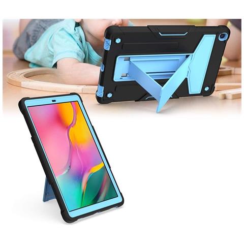 Custodia Per Samsung Galaxy Tab A 10.1"" Armored Con Supporto Blu - Foto 4