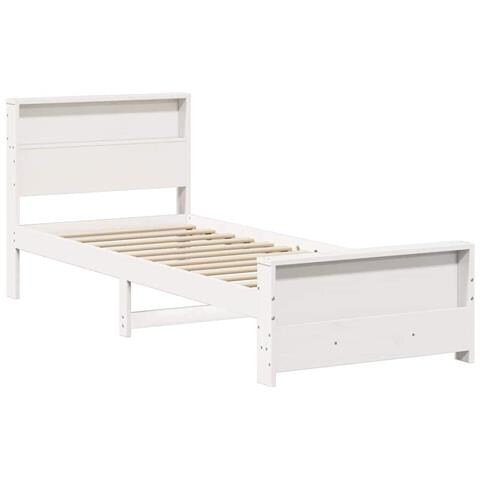 Struttura del letto Bianco 100 x 200 cm Legno di pino massiccio - Foto 1