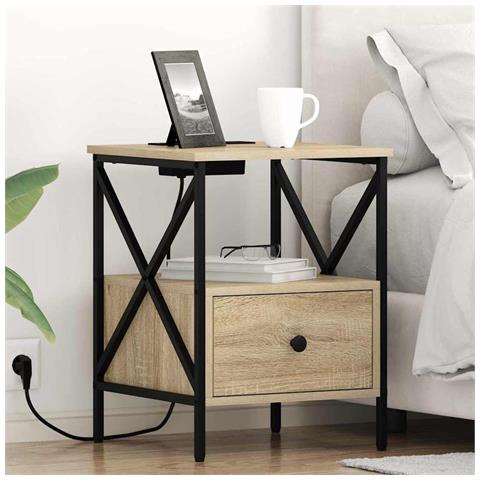 Armadio da Notte con cassetto rovere sonoma 41.5 x 40.5 x 55 cm - Foto 2