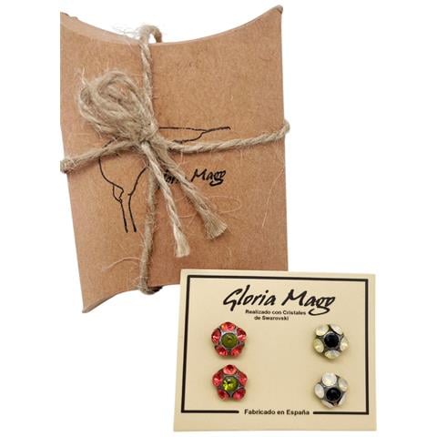 Confezione Da 10µ Orecchini Assortiti In Argento E Cristallo Sw Hyanc - Foto 2