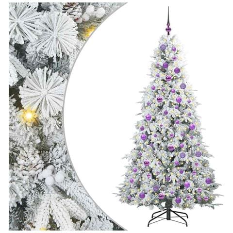 Albero di Natale Artificiale con Rami Pieghevoli Bianco 180 cm - Foto 1