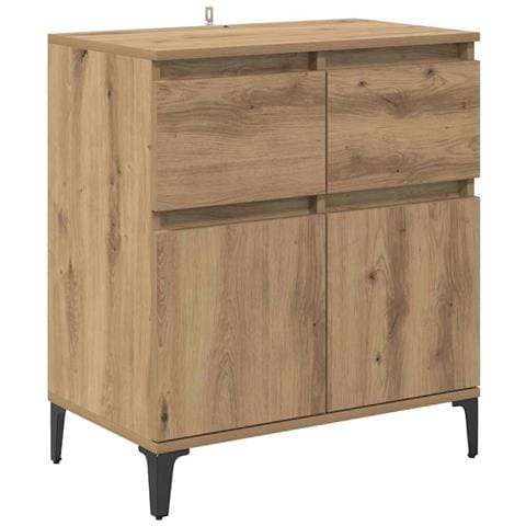 Credenza con cassetto Rovere artigianale 60 x 35 x 70 cm - Foto 1