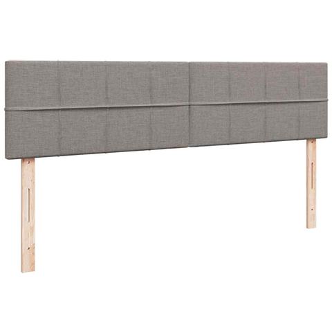 Struttura Letto Pouf con Materassi Tortora 180x200cm in Tessuto - Foto 9
