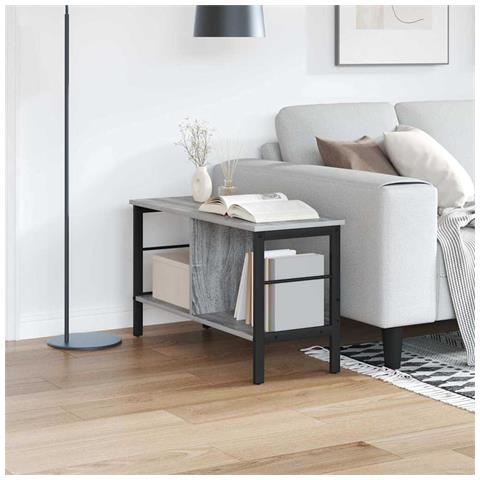 Libreria Grigio Sonoma 82 x 32 x 47 cm Legno multistrato - Foto 2