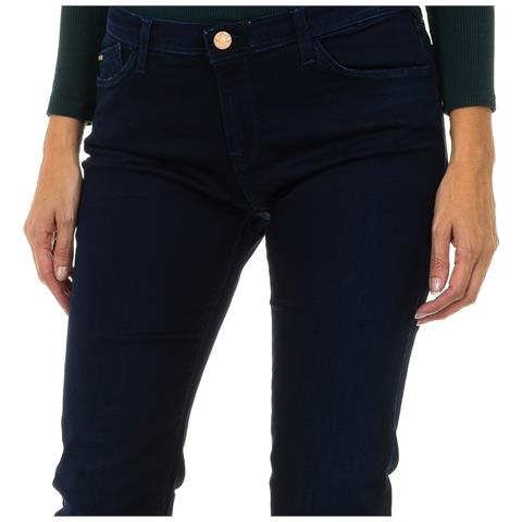 Pantaloni Lunghi In Denim Stretch Da Donna 6y5j28-5d2dz - Foto 2