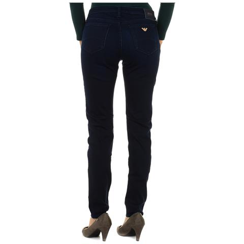 Pantaloni Lunghi In Denim Stretch Da Donna 6y5j28-5d2dz - Foto 3