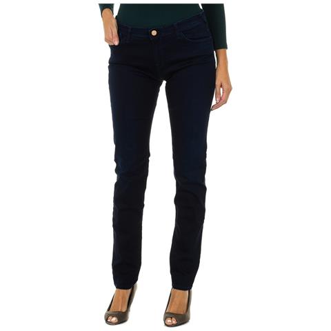 Pantaloni Lunghi In Denim Stretch Da Donna 6y5j28-5d2dz - Foto 1