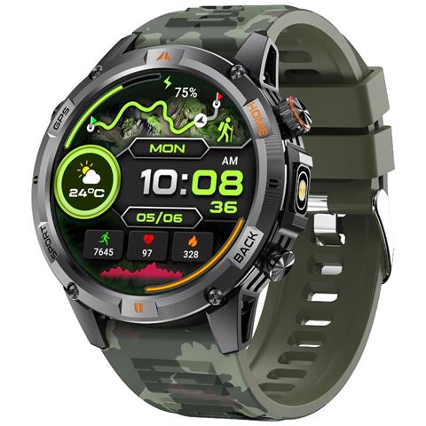 Smartwatch Multifunzionale Con Monitoraggio Frequenza Cardiaca, Pressione Sanguigna E Sonno Compatibile Con L'app Gloryfit Green - Foto 1