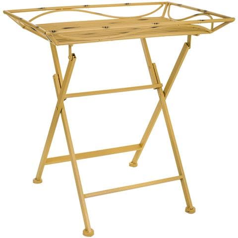 Tavolino In Metallo Giallo 60x40x58h - Foto 1