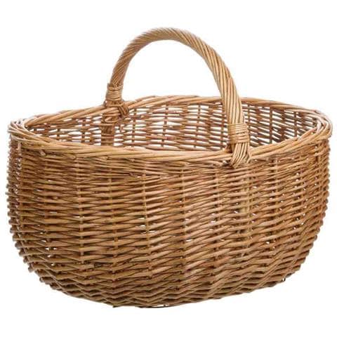 Cesto Vimini Marrone 43x33x20/32h Cm - Foto 1
