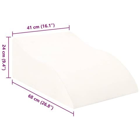 Cuscino per Gambe Bianco 68 x 41 x 24 cm Schiuma PU - Foto 9