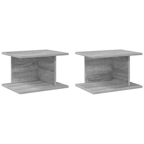 Comodino 2 pcs Grigio Sonoma 40 x 30 x 25 cm Legno multistrato - Foto 1