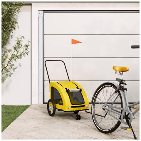 Rimorchio da Bici per Animali Giallo Oxford e Ferro - Foto 2