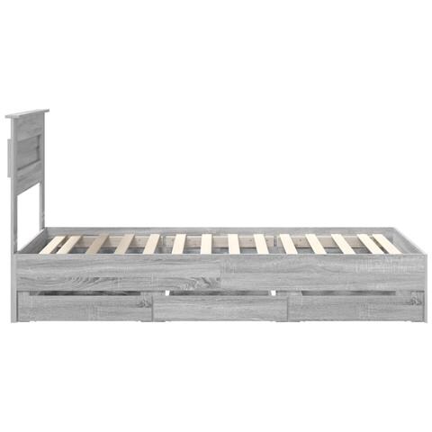 Struttura del letto con cassetto Grigio Sonoma 75 x 190 cm - Foto 9