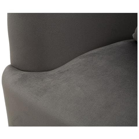 Poltrona Silvery Con Cuscino In Tessuto Grigio E Gambe Argento 73x66x78 Cm - Foto 8