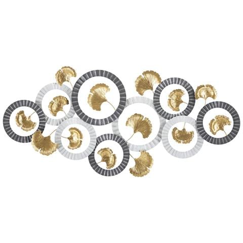 Decorazione In Metallo 3d Cerchi 6-multicolore-metallo-126x5x58 Cm - Foto 1