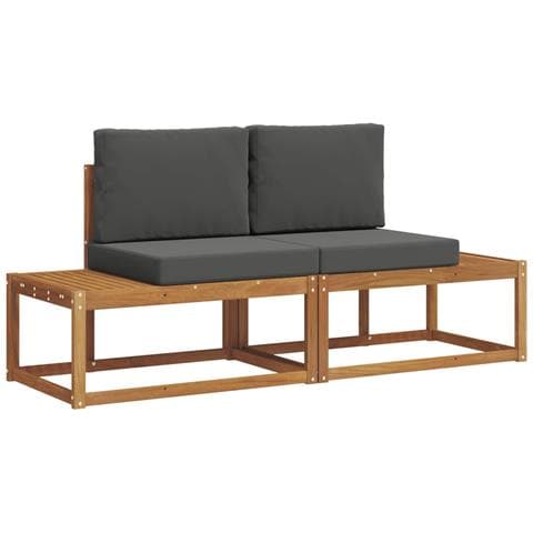 Set di divani da esterno con cuscino 2 pcs Naturale - Foto 1