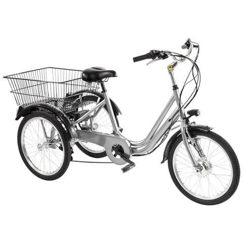 Bici E-bike A Tre Ruote Misura 24 Cambio 6v E-tr24 Motore E Batteria Ansmann 250w 36v 11.4ah Tricilcletta In Alluminio - 47 Blu - Foto 2