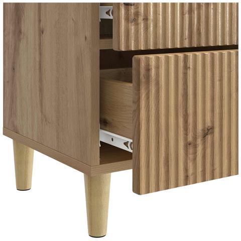 Armadio da Notte 2 pcs Rovere Artigianale 43 x 34,5 x 48 cm - Foto 9
