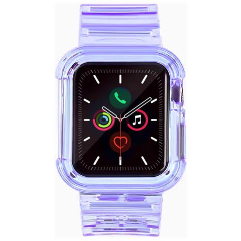 Cinturino Di Ricambio Per Orologio, Custodia Per Watch 6 44mm / Watch 5 44mm / Watch 4 44mm / Watch Se 44mm Di Colore Viola. - Foto 2