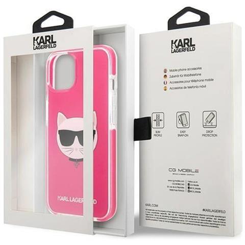 Custodia Karl Lagerfeld Choupette Head Per Iphone 13 Mini - Fucsia - Foto 2