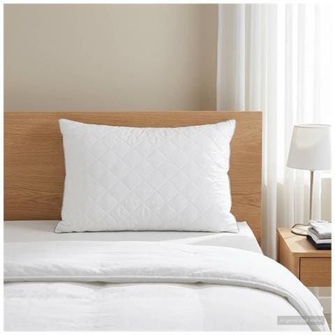 Cuscino FULDA 50 x 75 cm 100% piuma d’oca e piumino Bianco - Foto 2