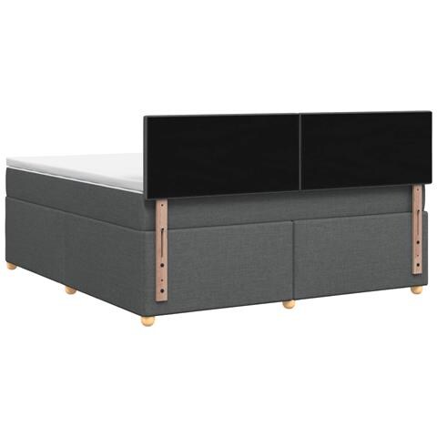 Letto box spring con materasso Grigio Scuro 180 x 200 cm - Foto 9