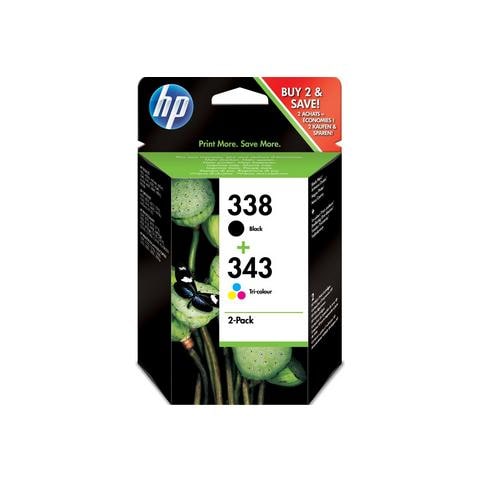 SD449EE Cartuccia Ink Originale 338/343 Nera + Colori per DeskJet 5740/5745 Capacità 810 Pagine Confezione 2 pezzi - Foto 2