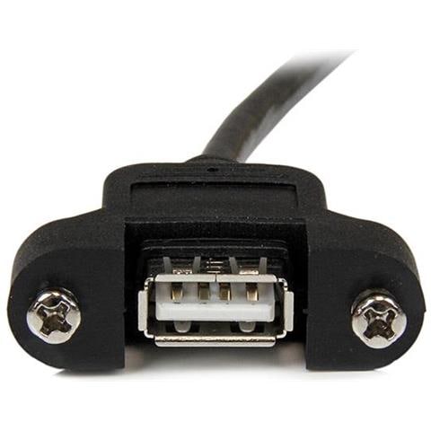 Cavo Prolunga USB 2.0 per montaggio a pannello di Tipo B / B - Connettore USB ad incasso tipo B Femmina A / Maschio A - 60cm - Foto 4